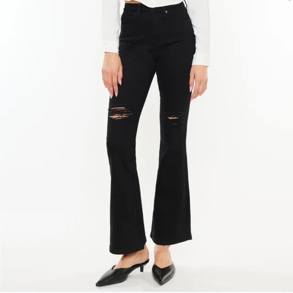 Kancan High Rise Flare Jeans (Petite)